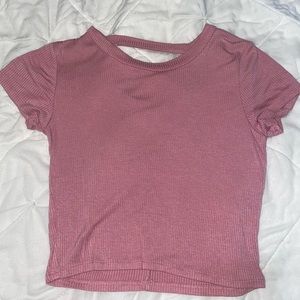 Forever 21 pink ribbed shirt